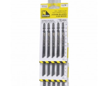 Clip Strip of 75mm x 8 TPI Fast Cut Jigsaw Blades For Wood (5pc)